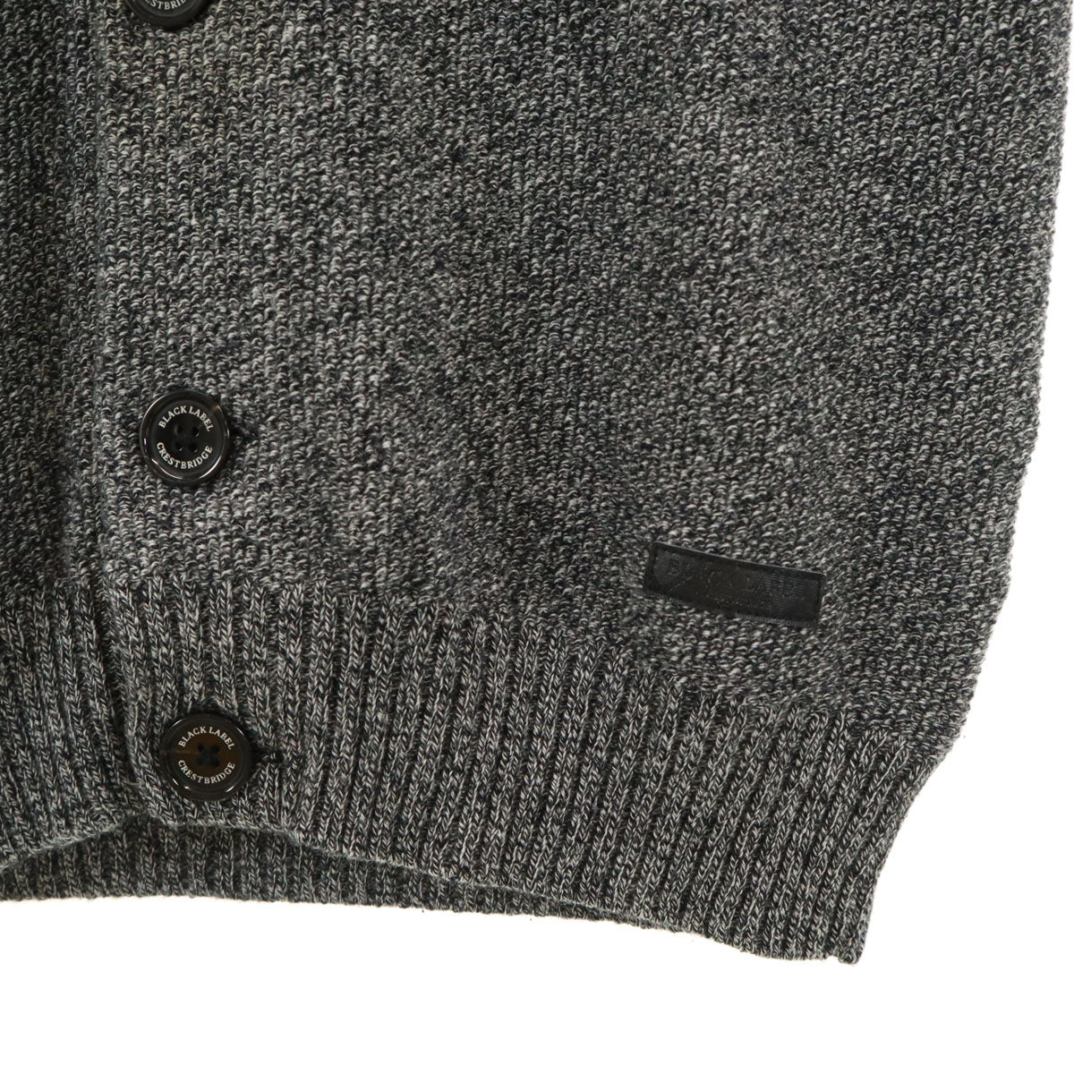 BLACK LABEL CRESTBRIDGE ブラックレーベルクレストブリッジ モックネック ニットジャケット M グレー メンズ