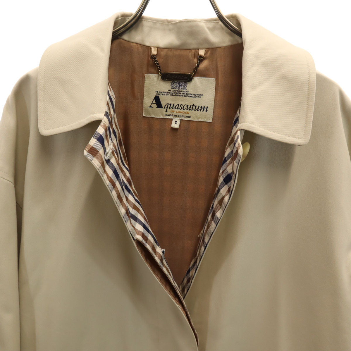 Aquascutum アクアスキュータム イギリス製 コート S ベージュ レディース