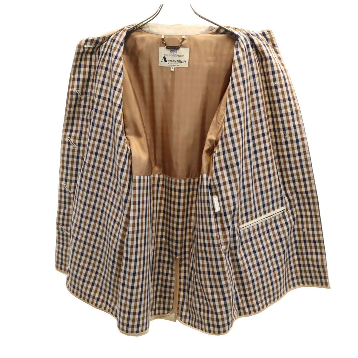 Aquascutum アクアスキュータム イギリス製 コート S ベージュ レディース