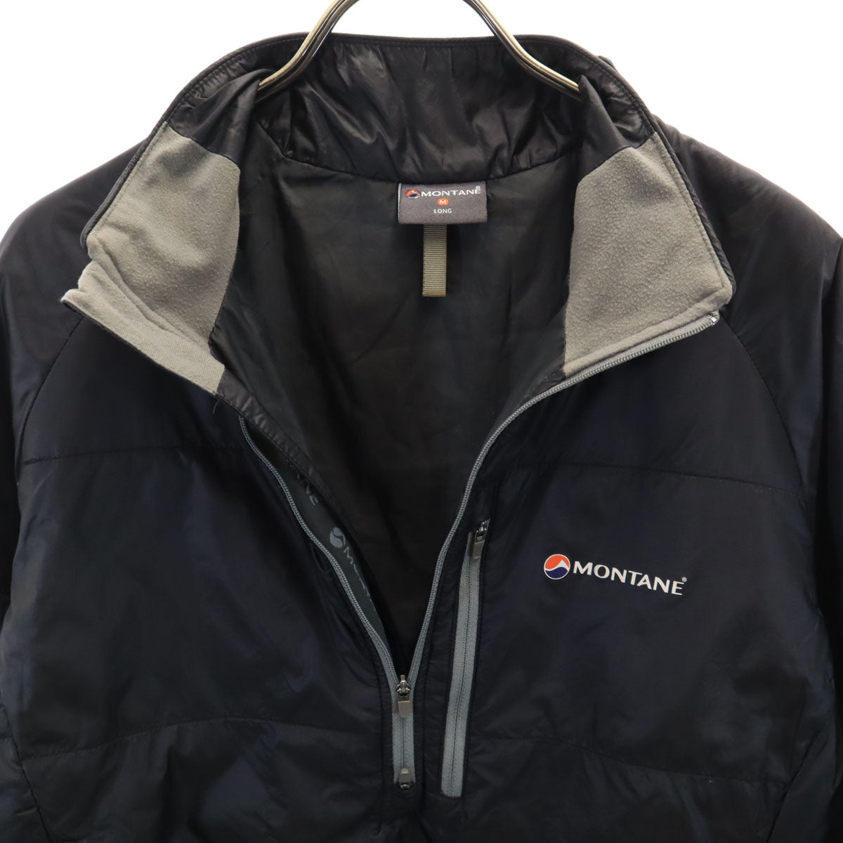 MONTANE モンテイン ハーフジップ 中綿ジャケット M ブラック プルオーバー アウトドア メンズ