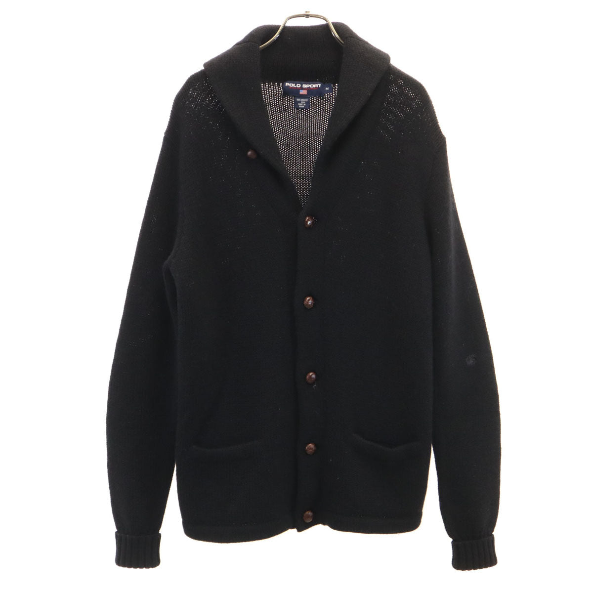 POLO SPORT RALPH LAUREN ポロスポーツラルフローレン 長袖 ショールカラー ニットカーディガン M ブラック メンズ