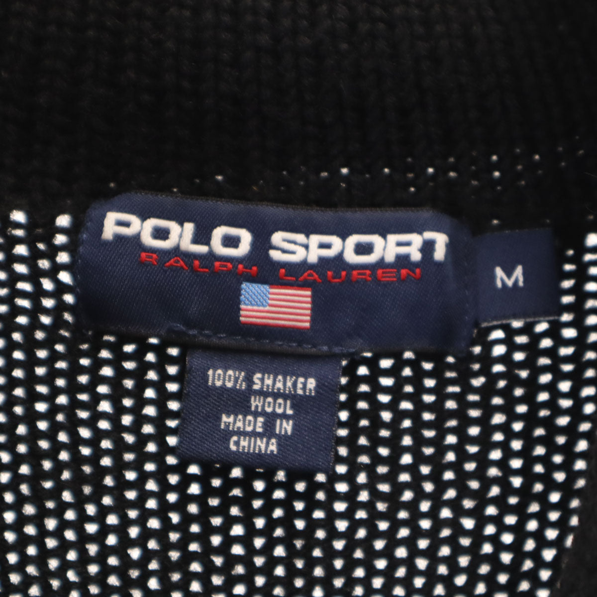 POLO SPORT RALPH LAUREN ポロスポーツラルフローレン 長袖 ショールカラー ニットカーディガン M ブラック メンズ