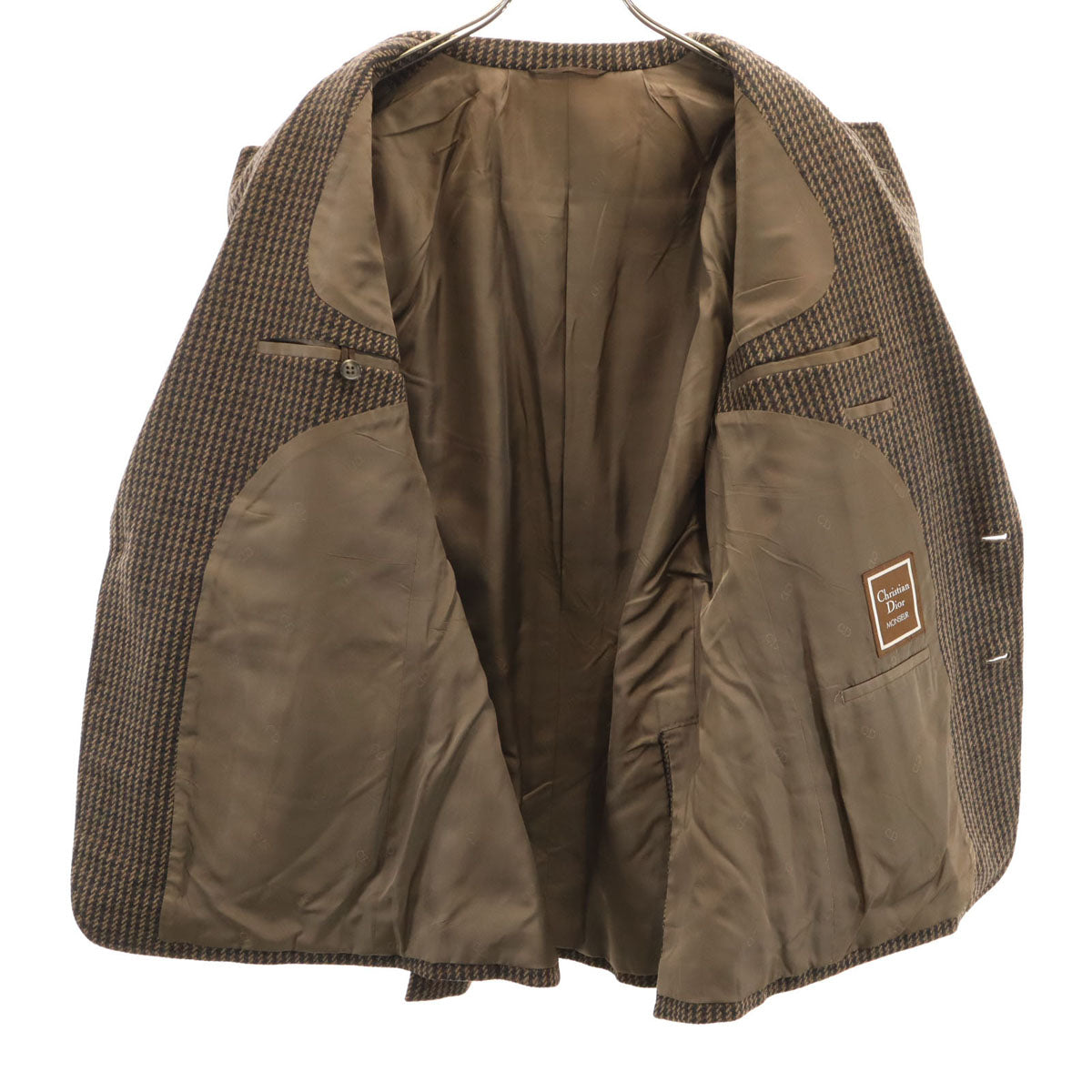 Christian Dior MONSIEUR クリスチャンディオール ムッシュ 90s オールド 総柄 テーラードジャケット 100-94-170 ブラウン系 メンズ