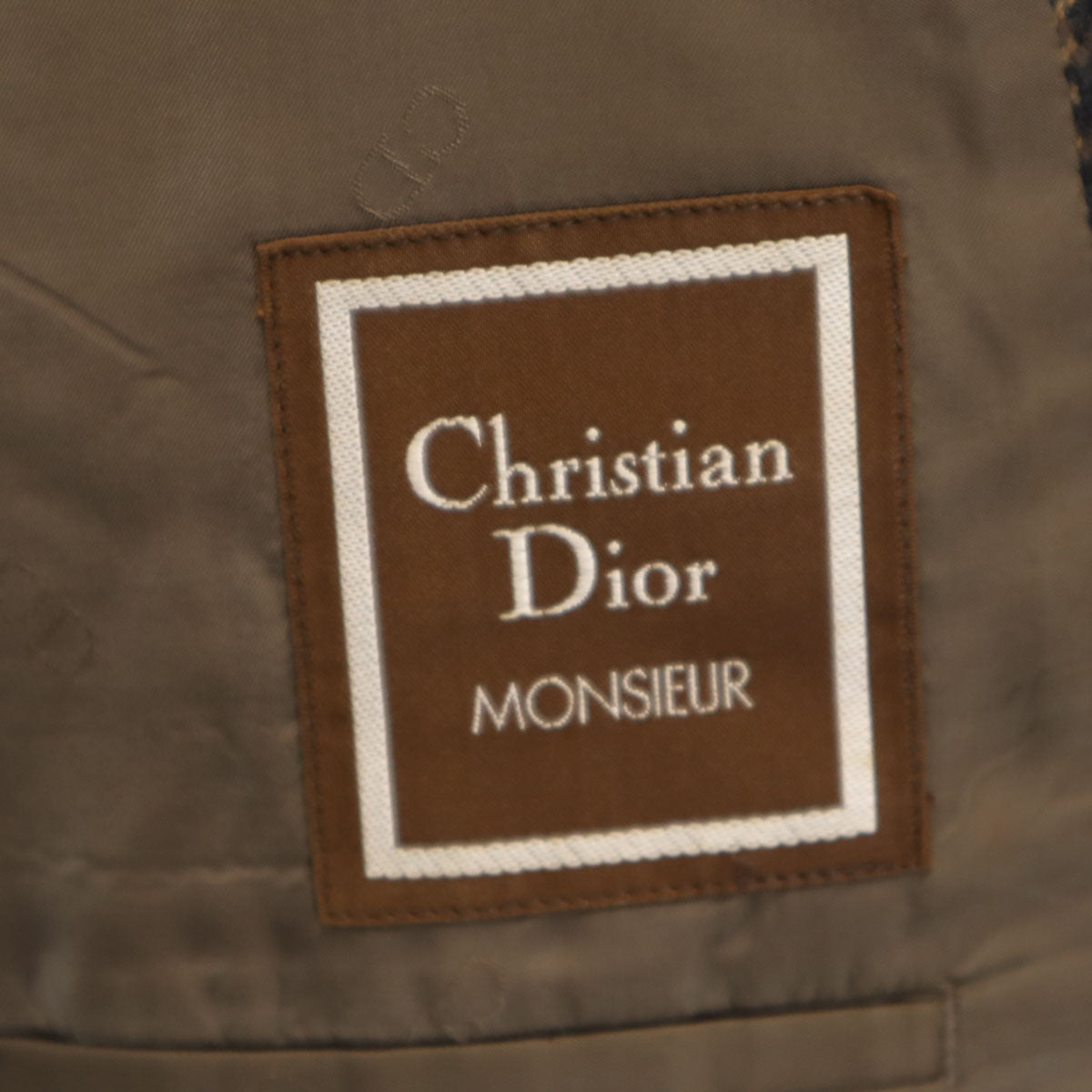 Christian Dior MONSIEUR クリスチャンディオール ムッシュ 90s オールド 総柄 テーラードジャケット 100-94-170 ブラウン系 メンズ