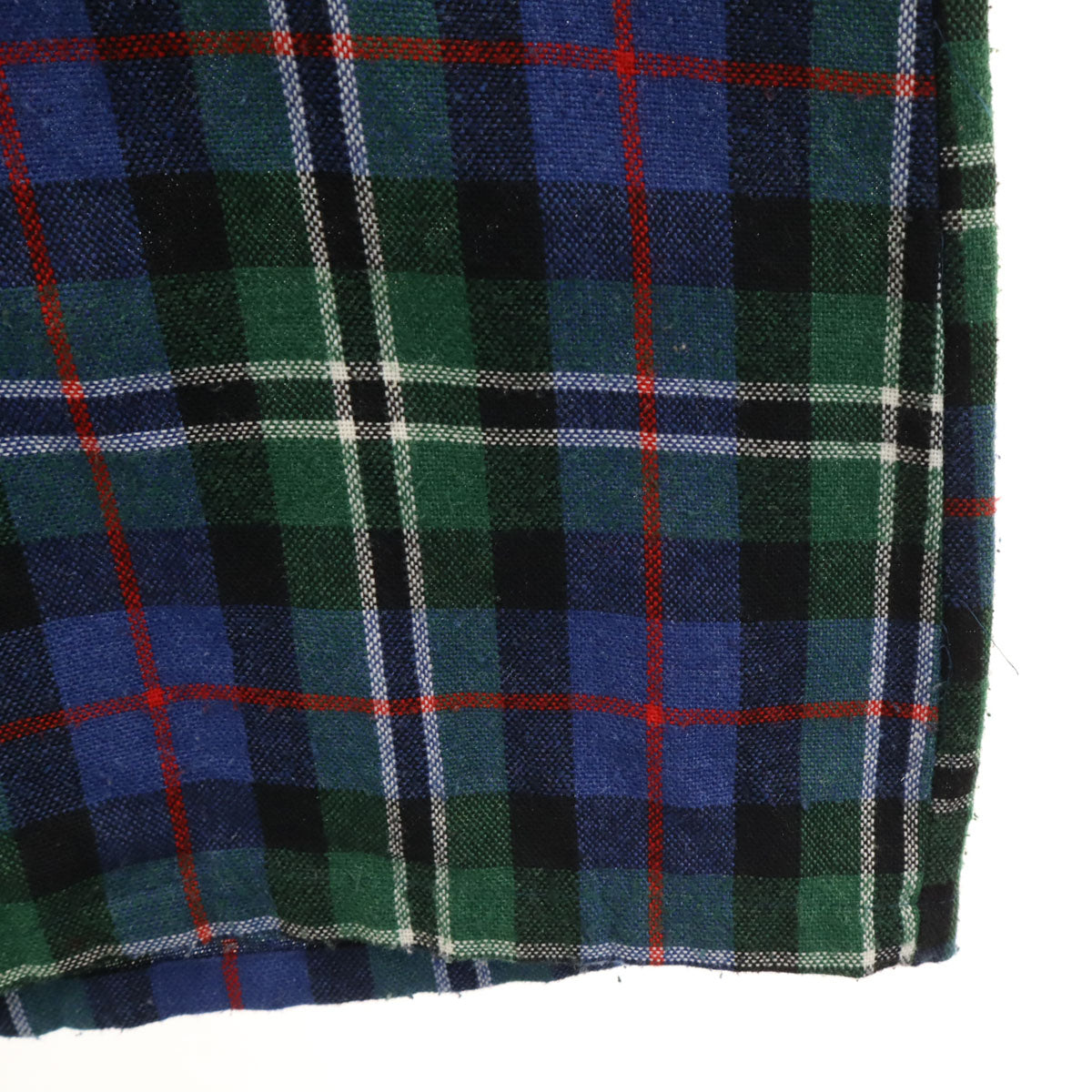 Dutchmaid ダッチメイド 60s 70s ヴィンテージ 開襟 オープンカラー チェック柄 長袖 ネルシャツ 32 1/2 ブルー メンズ