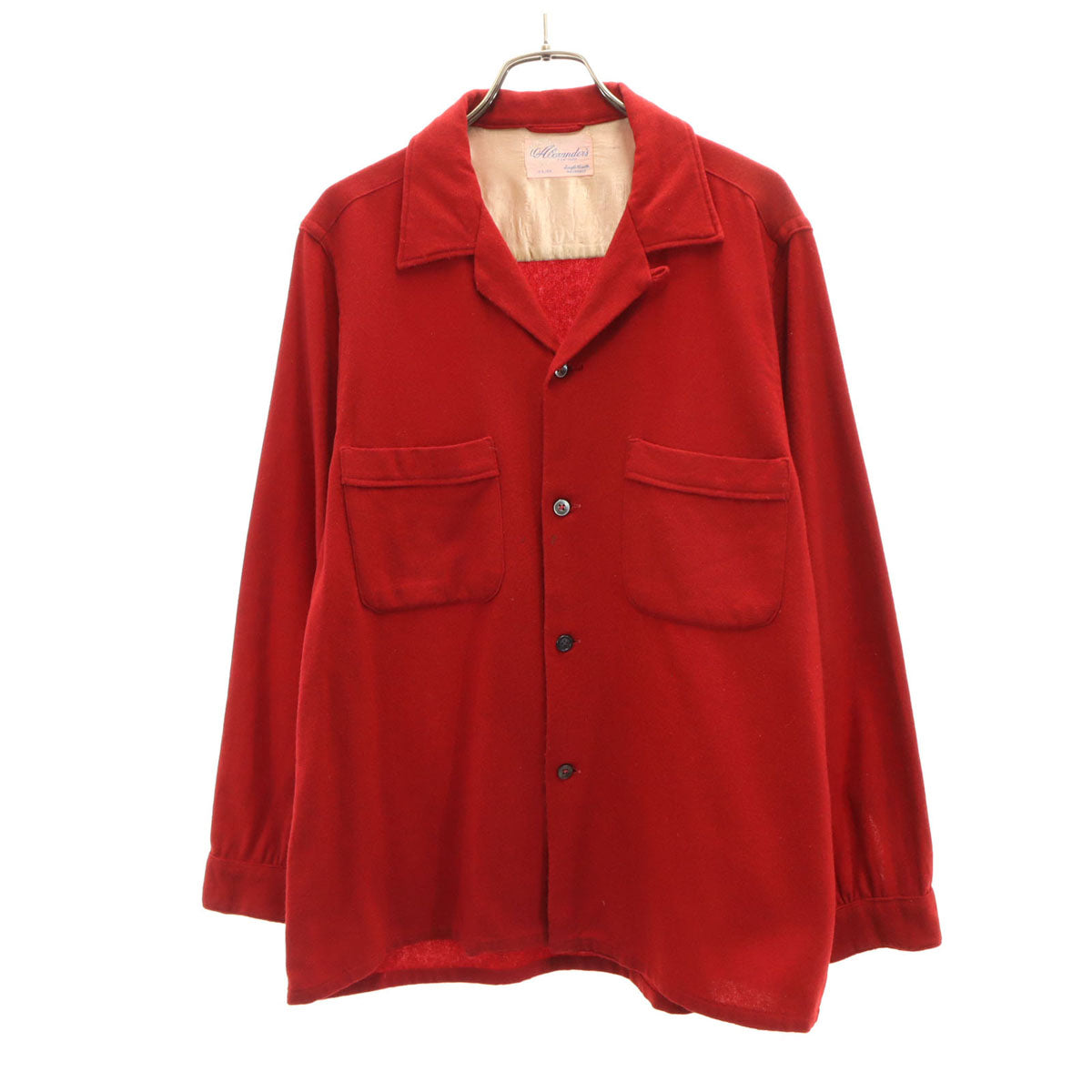 Alexander's アレキサンダーズ 60s ヴィンテージ 長袖 ネルシャツ L レッド メンズ