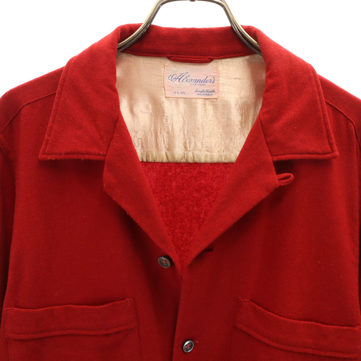 Alexander's アレキサンダーズ 60s ヴィンテージ 長袖 ネルシャツ L レッド メンズ