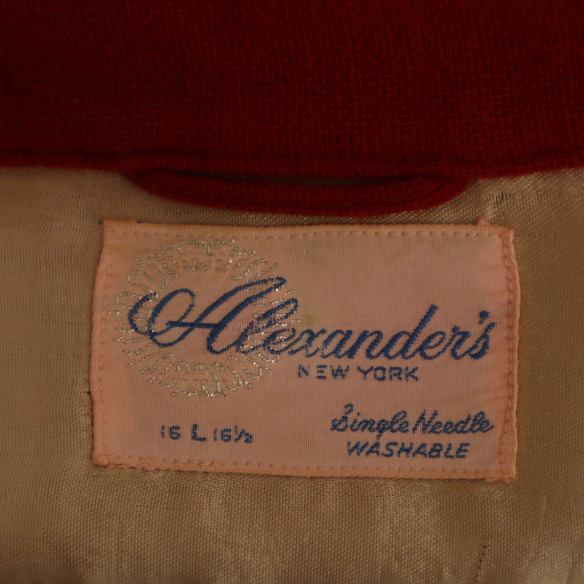 Alexander's アレキサンダーズ 60s ヴィンテージ 長袖 ネルシャツ L レッド メンズ