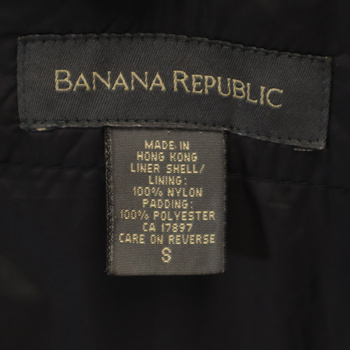 Banana Republic バナナリパブリック 90s 00s オールド ブルゾン S ブラック 中綿ライナー ジャケット メンズ