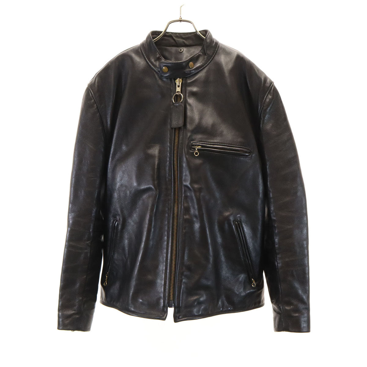 VANSON Leathers バンソンレザーズ レザー シングルライダースジャケット 52 ブラック メンズ