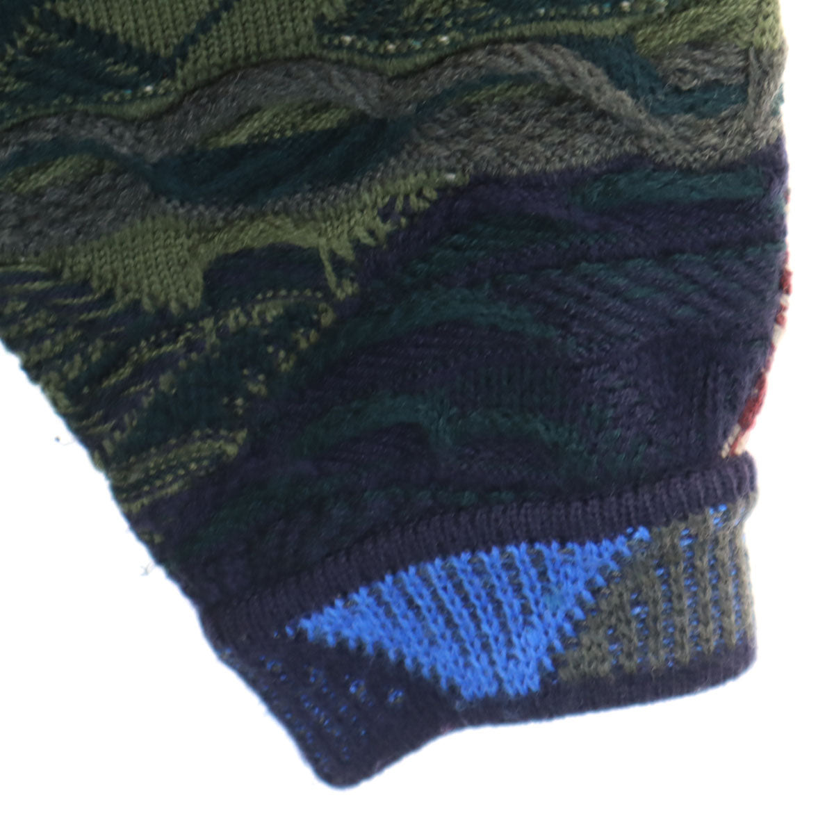COOGI クージー 90s オーストラリア製 オールド 長袖 3D Vネック ニットカーディガン M メンズ