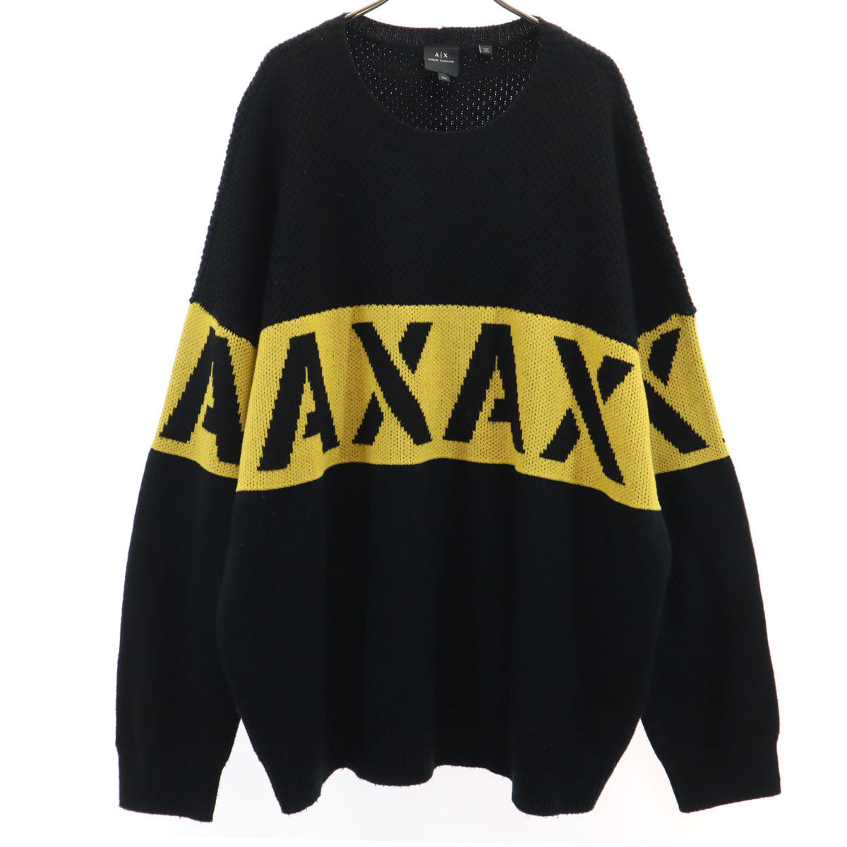 ARMANI EXCHANGE アルマーニエクスチェンジ 長袖 セーター XXL ブラック ニット メンズ