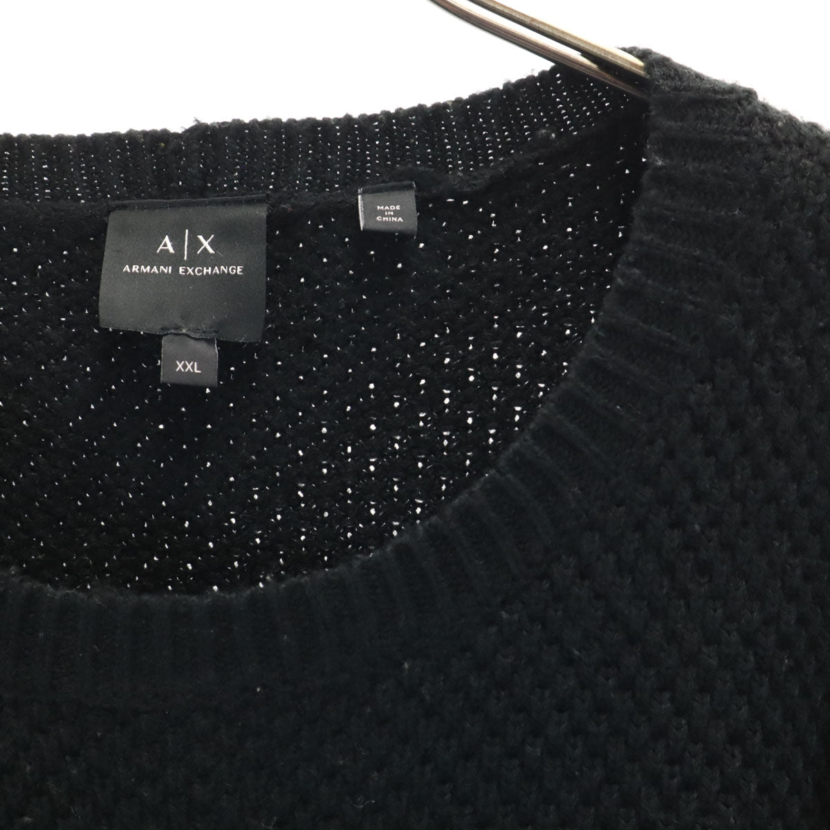 ARMANI EXCHANGE アルマーニエクスチェンジ 長袖 セーター XXL ブラック ニット メンズ