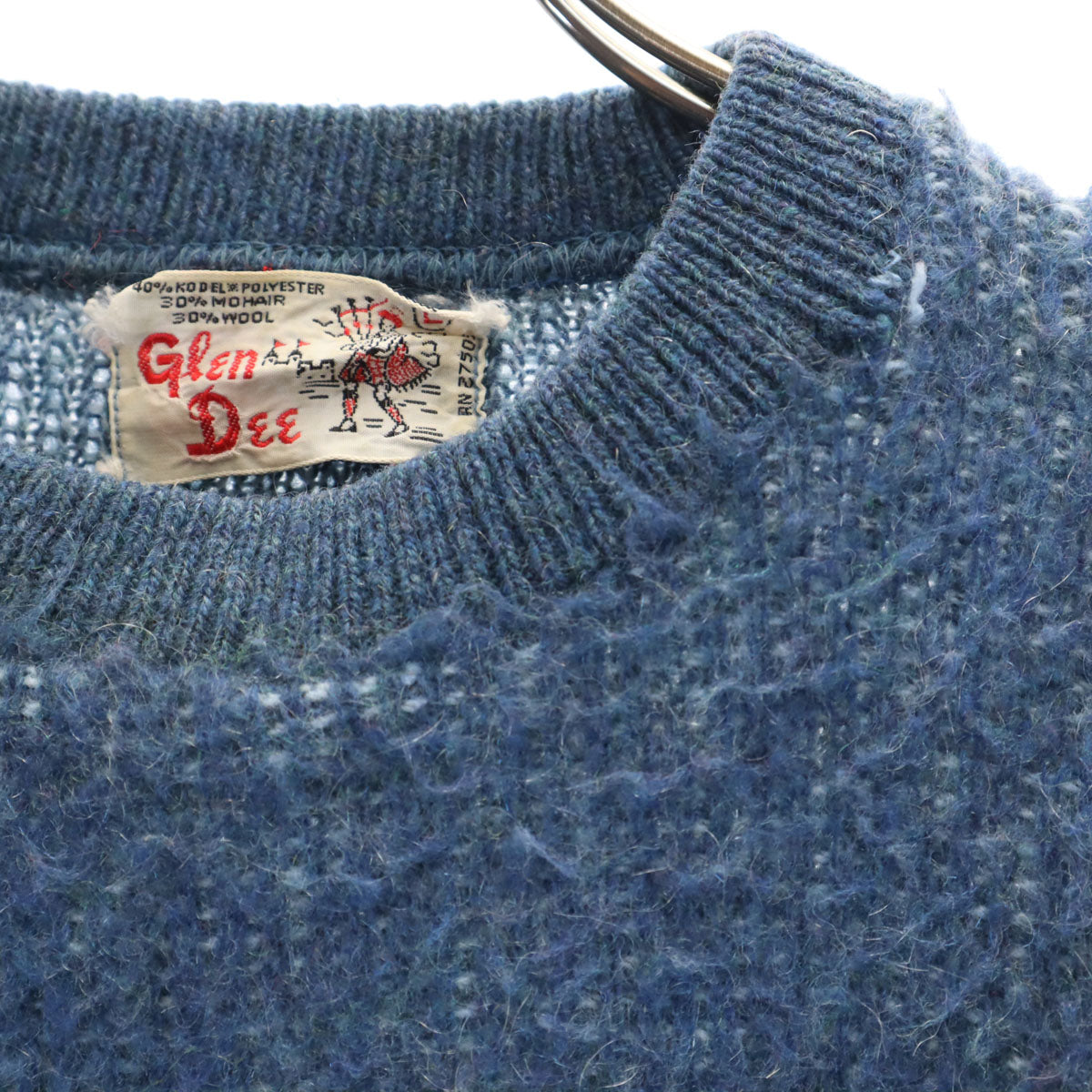 Glen Dee 60s ヴィンテージ 長袖 ニット L ライトブルー セーター メンズ