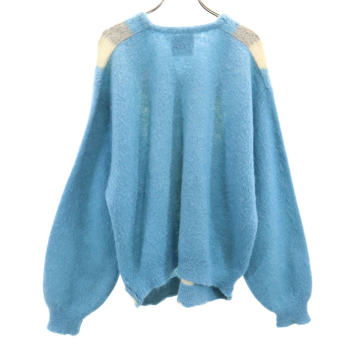 Premiere COLLECTION 60s ヴィンテージ 長袖 Vネック ニット L ライトブルー セーター メンズ