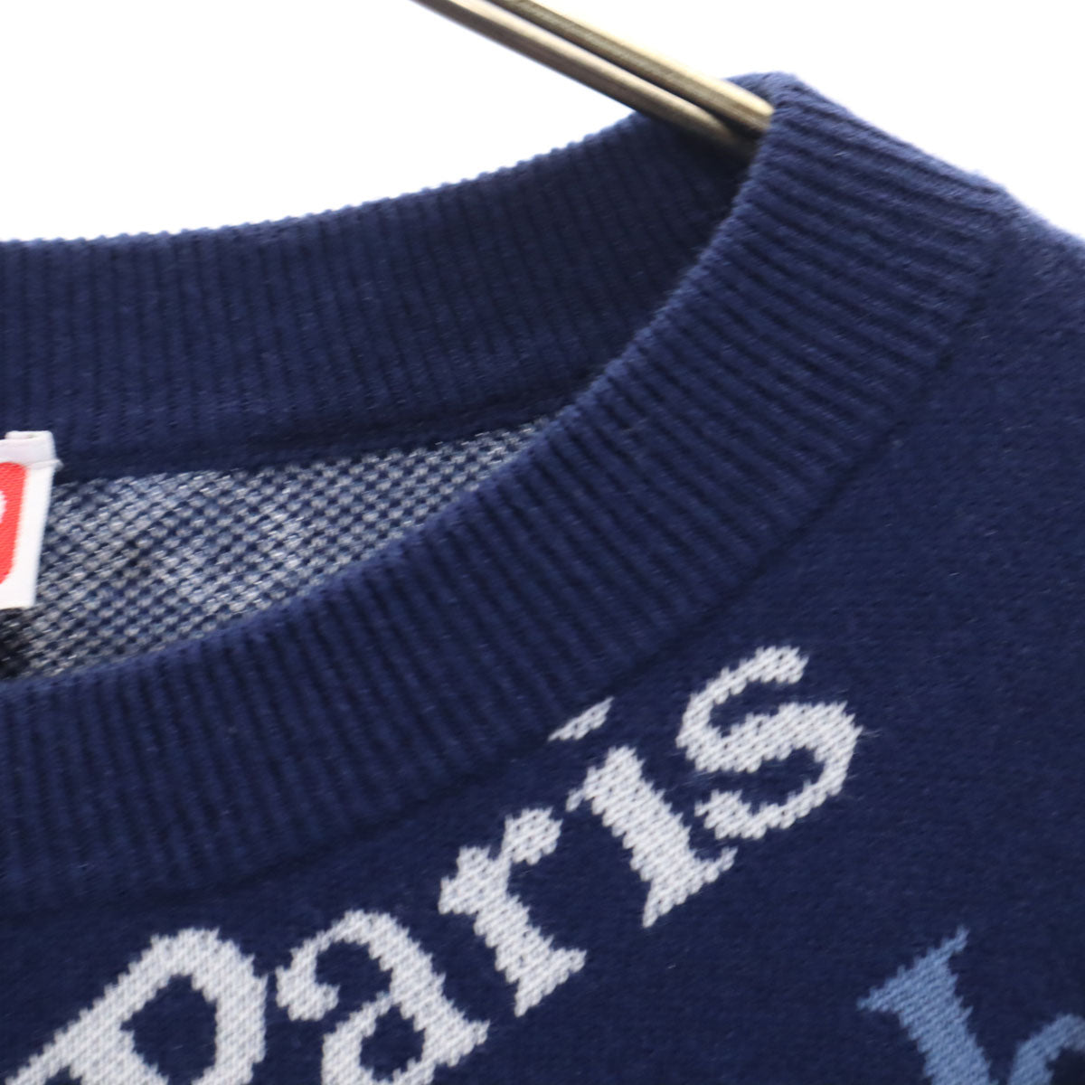 未使用 KENZO ケンゾー 総ロゴ 長袖 ニット S ネイビー セーター メンズ