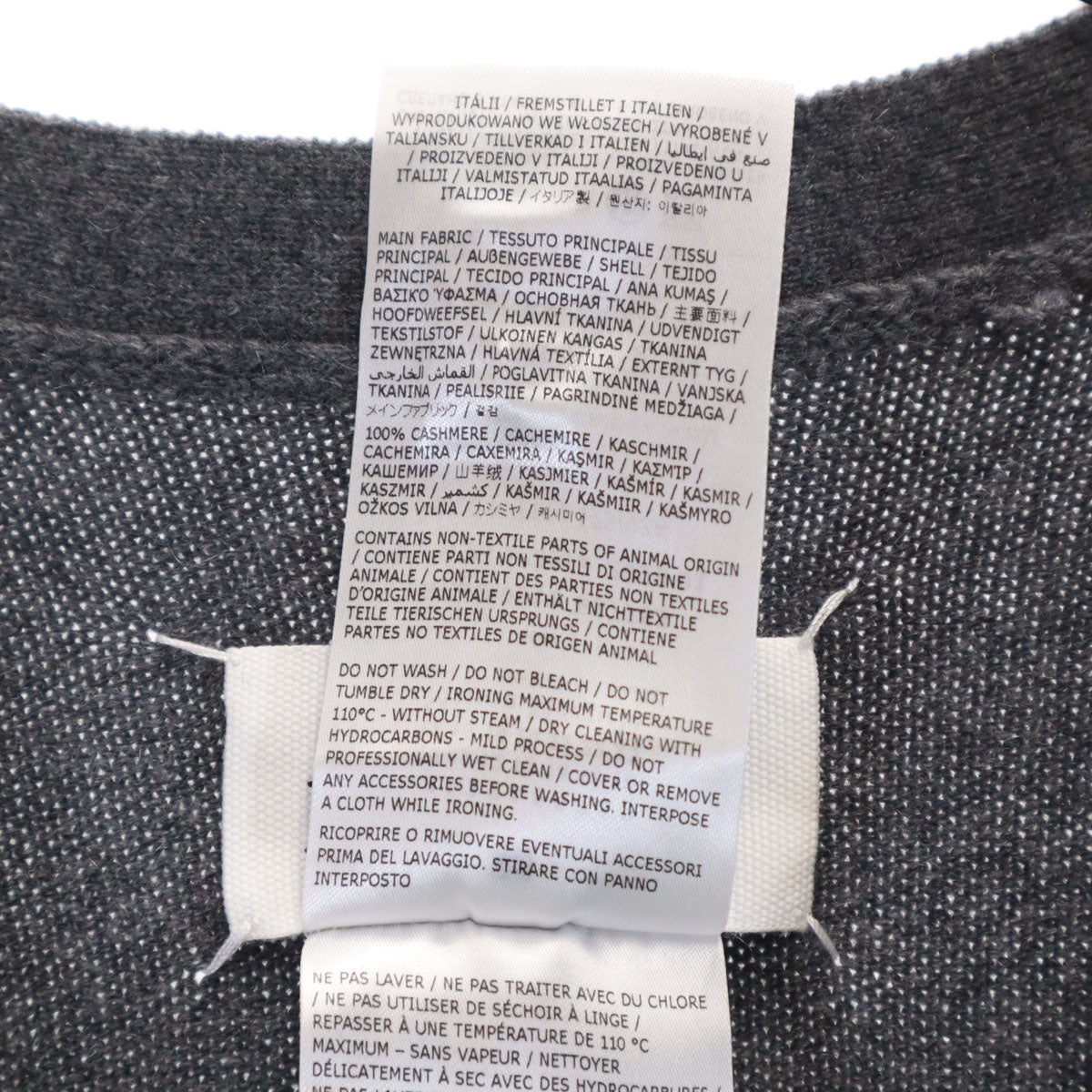 美品 Maison Margiela メゾンマルジェラ イタリア製 4 14 カシミヤ100% 長袖 Vネック ニットカーディガン M グレー ユニセックス メンズ