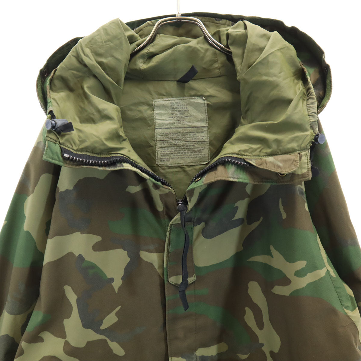 US ARMY アメリカ軍 90s オールド ゴアテックス カモフラ柄 COLD WEATHER PARKA フィールドジャケット L カーキ ミリタリー 迷彩 メンズ