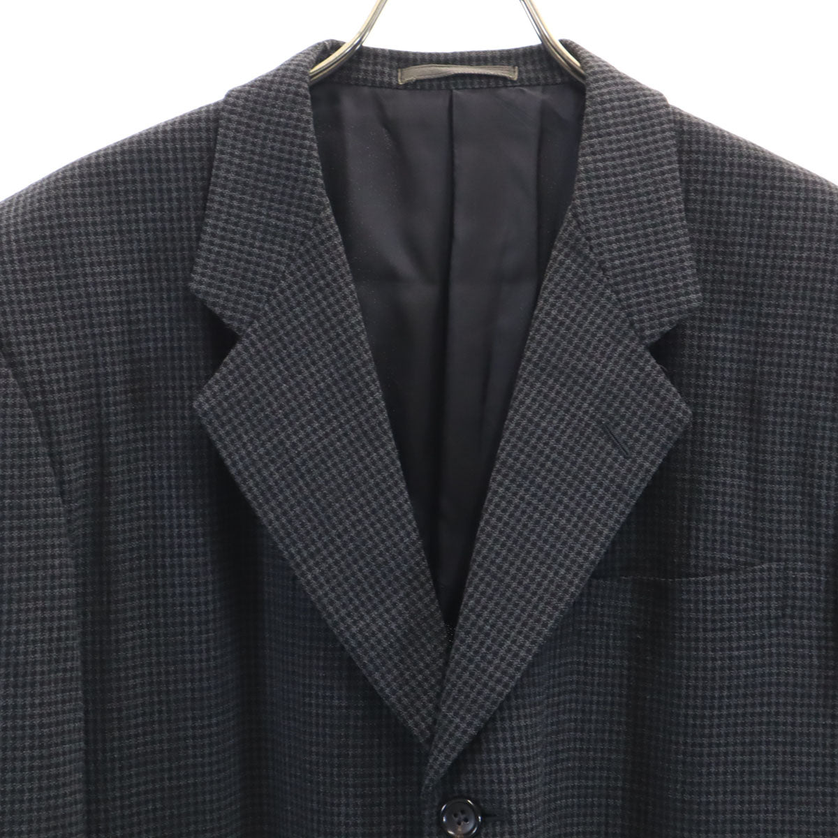 COMME des GARCONS HOMME コムデギャルソンオム 1998年 90s 日本製 オールド チェック柄 テーラードジャケット S チャコールグレー メンズ