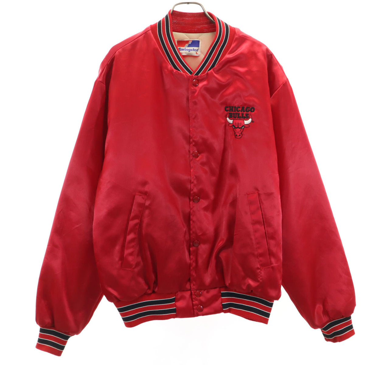 Swingster スウィングスター 80s 90s USA製 オールド NBA シカゴブルズ ジャケット L レッド CHICAGO BULLS メンズ