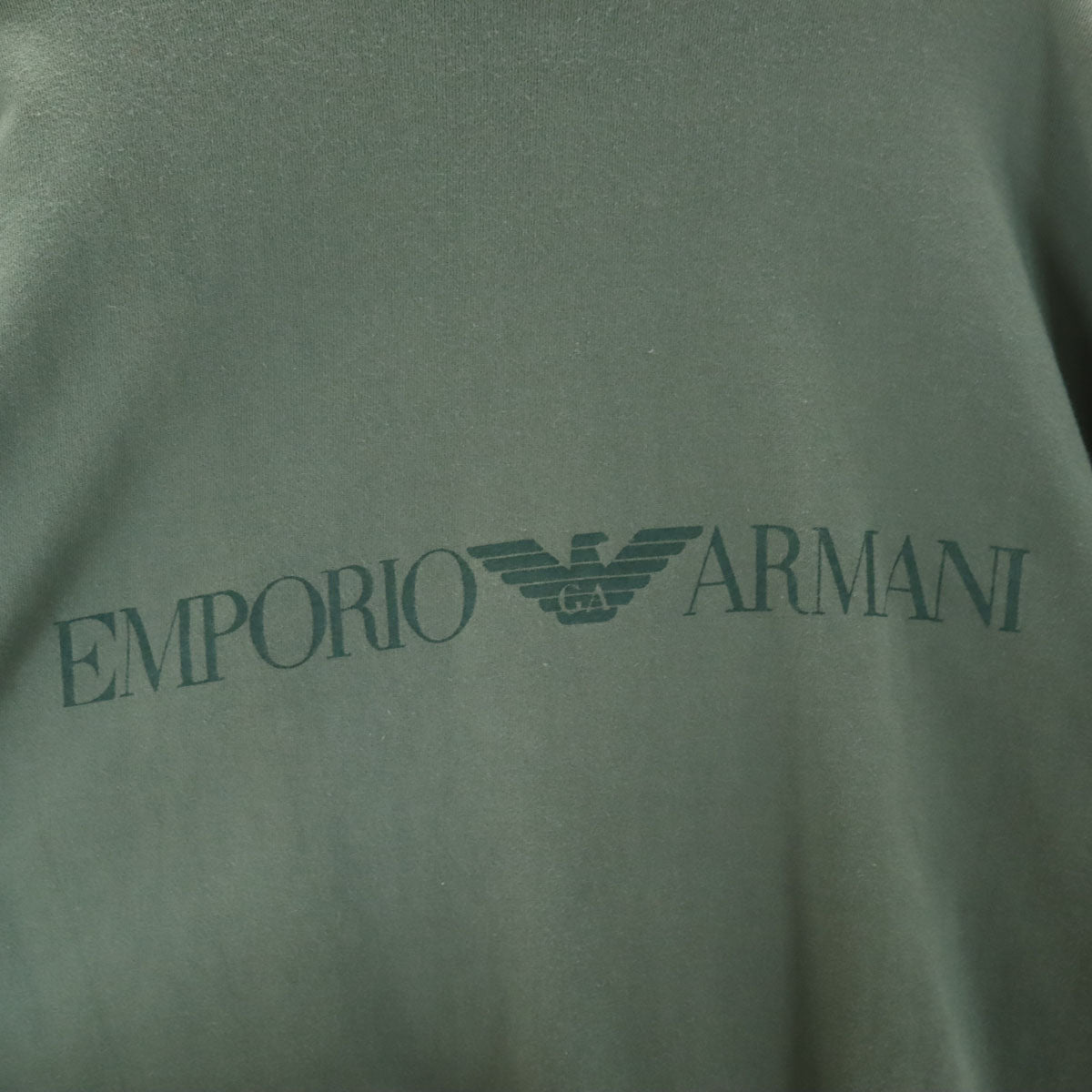 Emporio Armani エンポリオアルマーニ 90s イタリア製 オールド 長袖 スウェット トレーナー L グリーン系 メンズ