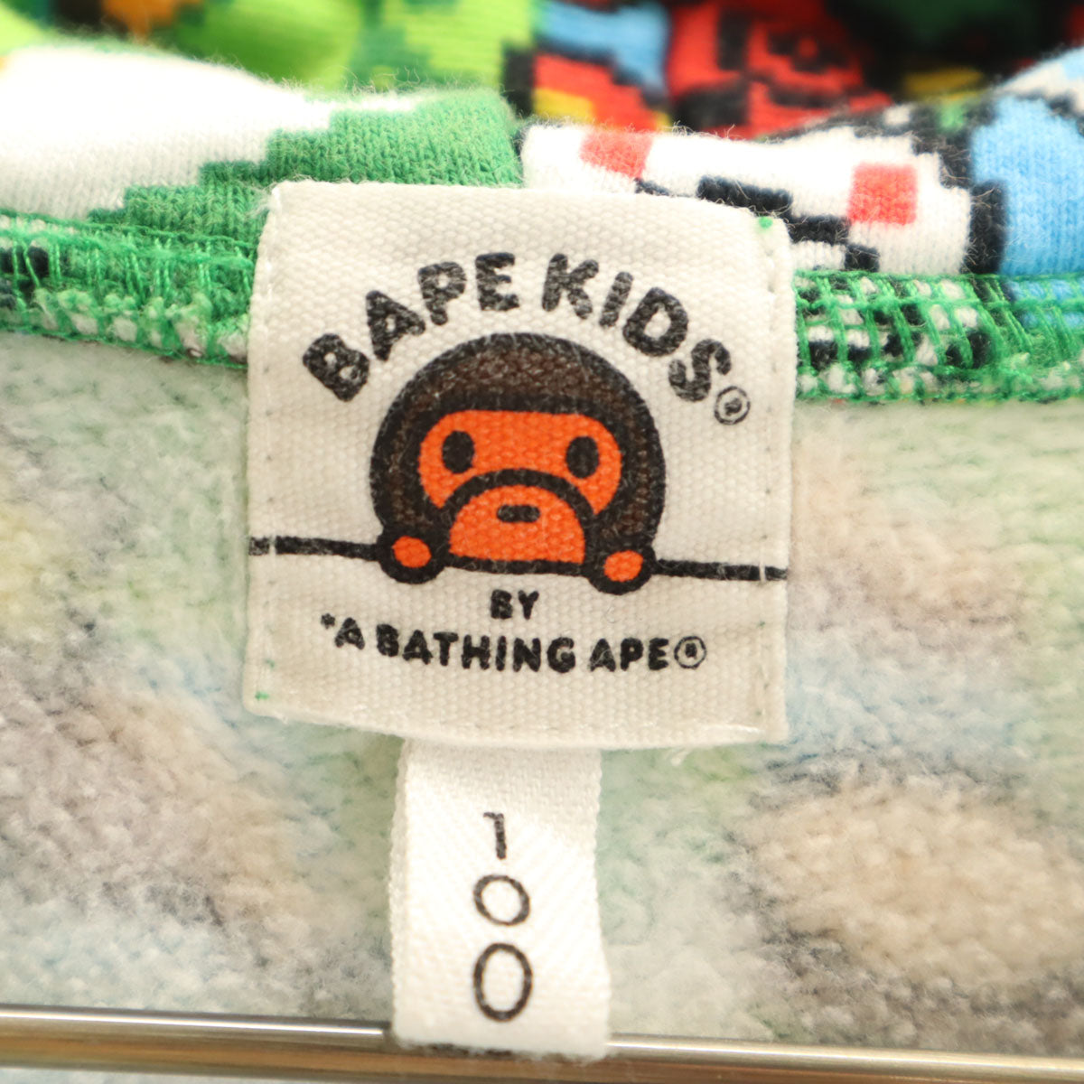 BAPE KIDS ベイプキッズ 長袖 スウェット ジップパーカー 100 水色 アベイシングエイプ キッズ
