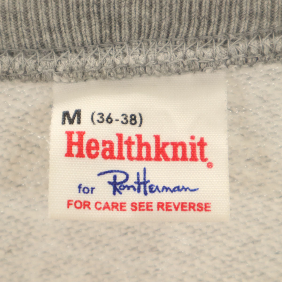 Healthknit for Ron Herman ヘルスニット ロンハーマン 別注 長袖 スウェット トレーナー M グレー メンズ