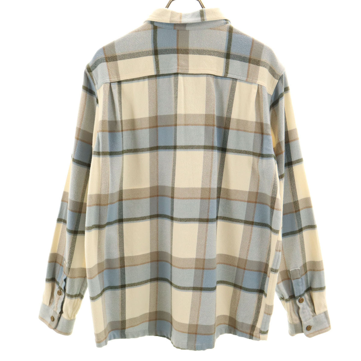 patagonia パタゴニア チェック柄 長袖 フィヨルド ネルシャツ L アイボリー 42401FA24 アウトドア メンズ