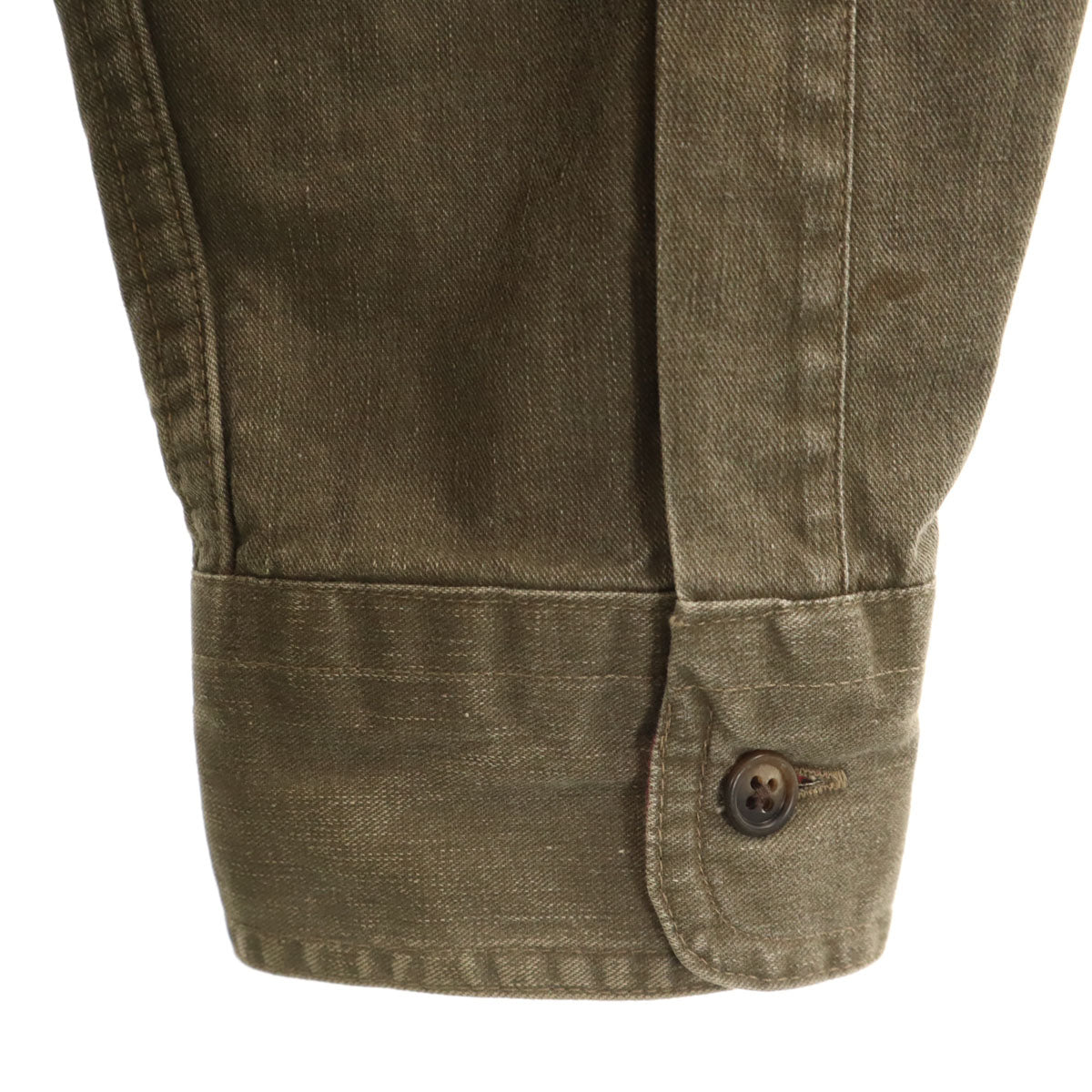L.L.Bean エルエルビーン 80s 90s USA製 オールド 長袖 ワークシャツ M オリーブ系 アウトドア 裏ネル メンズ