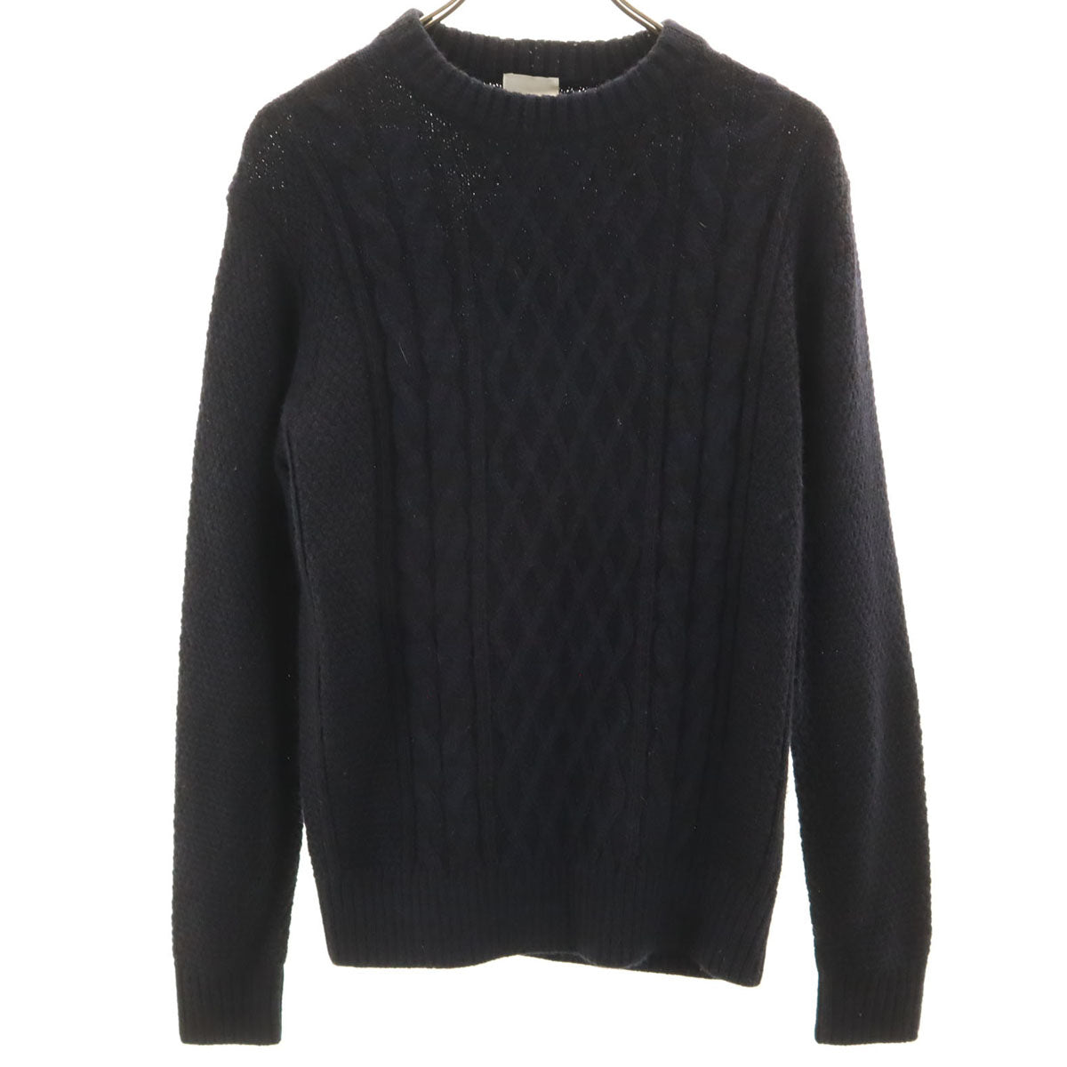 MACKINTOSH PHILOSOPHY マッキントッシュフィロソフィー 長袖 アラン セーター 38 ネイビー ニット レディース