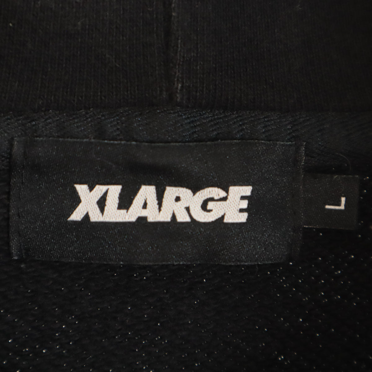 XLARGE エクストララージ バックロゴ XL-ARMY 長袖 スウェットパーカー L ブラック メンズ
