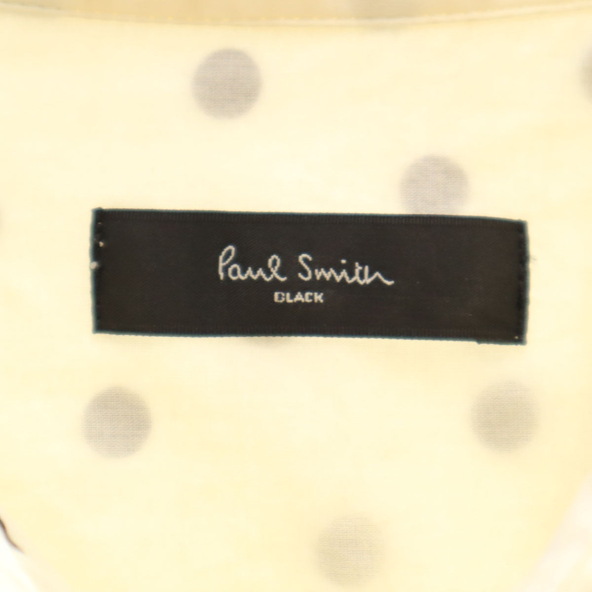Paul Smith BLACK ポールスミス ブラック ドット柄 長袖 シャツ 42 生成り 水玉 レディース