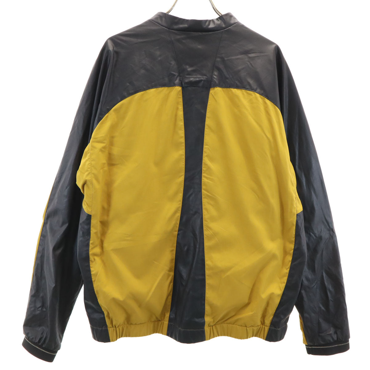 LANVIN SPORT ランバンスポール フェイクレザー切替 ブルゾン 42 マスタード メンズ