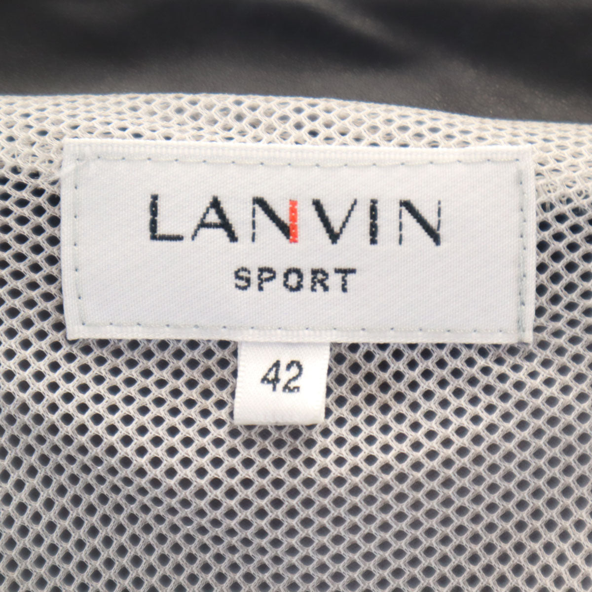 LANVIN SPORT ランバンスポール フェイクレザー切替 ブルゾン 42 マスタード メンズ
