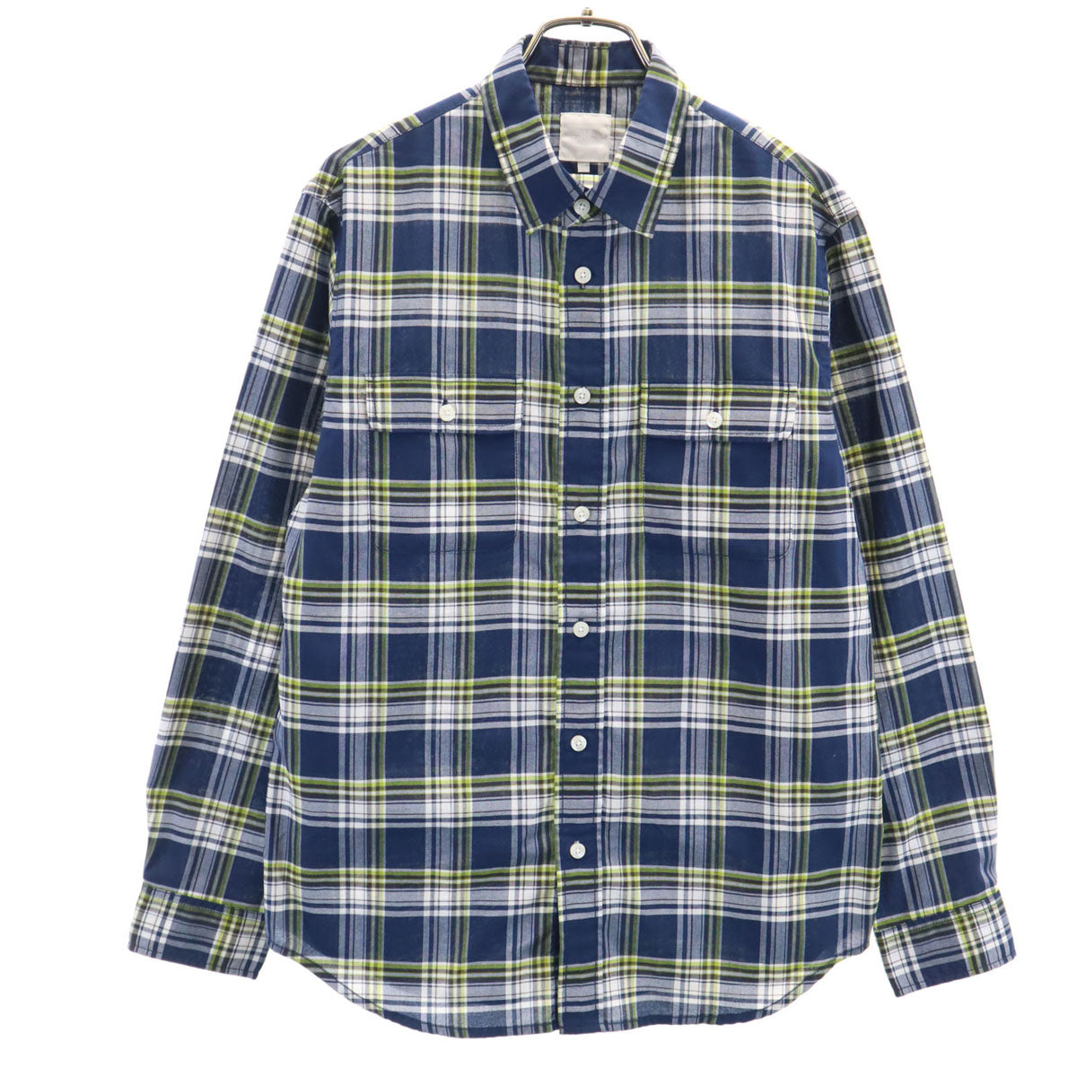 THE NORTH FACE ノースフェイス チェック柄 長袖 シャツ S ネイビー NR11606 アウトドア メンズ