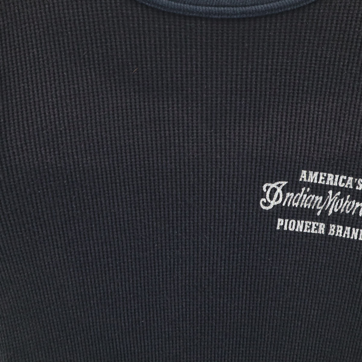 Indian Motorcycle インディアンモーターサイクル カナダ製 長袖 ワッフル Tシャツ ブラック 東洋エンタープライズ サーマル ロンT メンズ