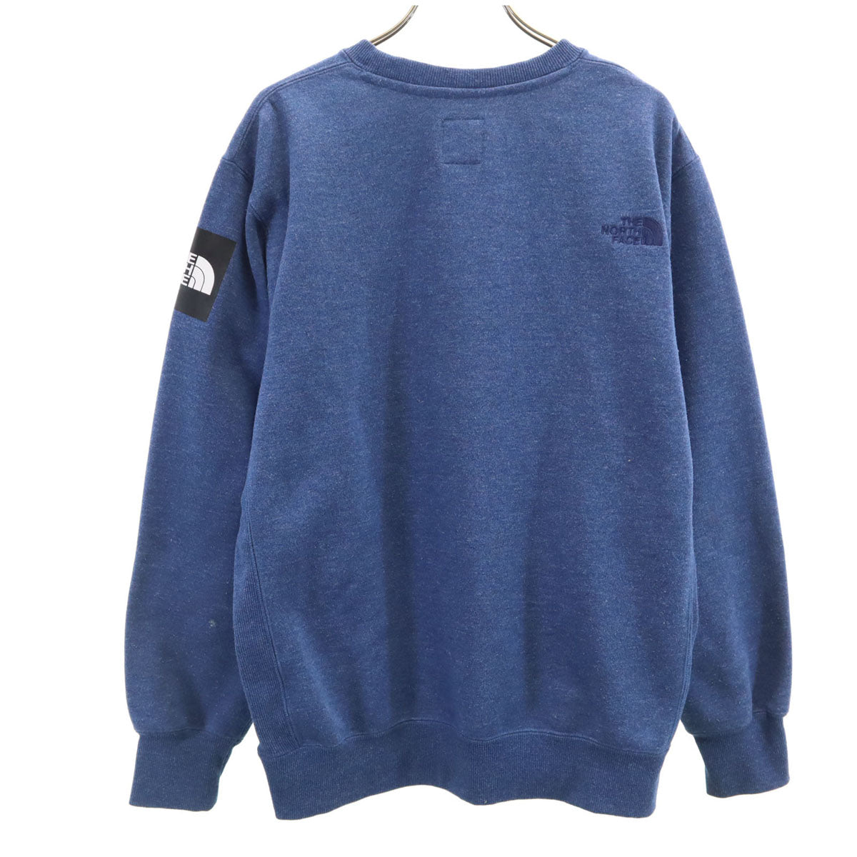 THE NORTH FACE ノースフェイス スクエアロゴ 長袖 スウェット トレーナー XL 青紺系 NT61931 アウトドア 裏起毛 メンズ