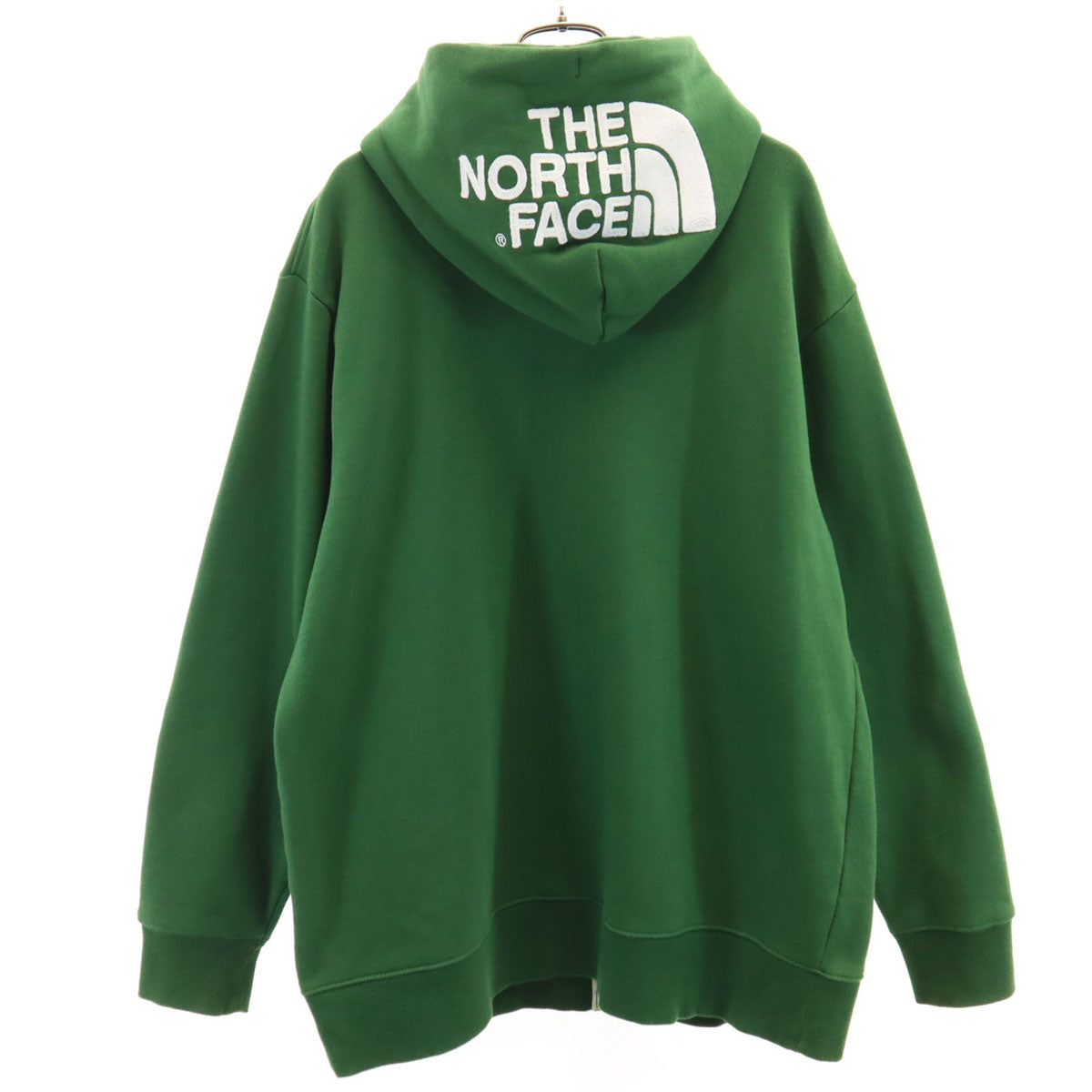 THE NORTH FACE ノースフェイス 長袖 リアビュー スウェット ジップパーカー XL グリーン系 NT11530 アウトドア 裏起毛 メンズ