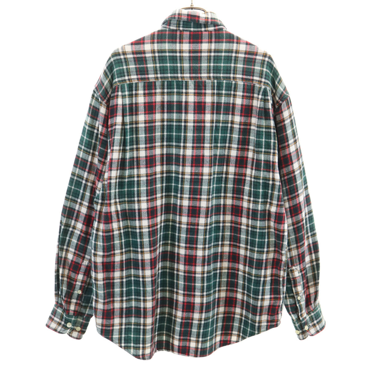 GAP ギャップ 90s オールド チェック柄 長袖 ネルシャツ M 深緑 メンズ