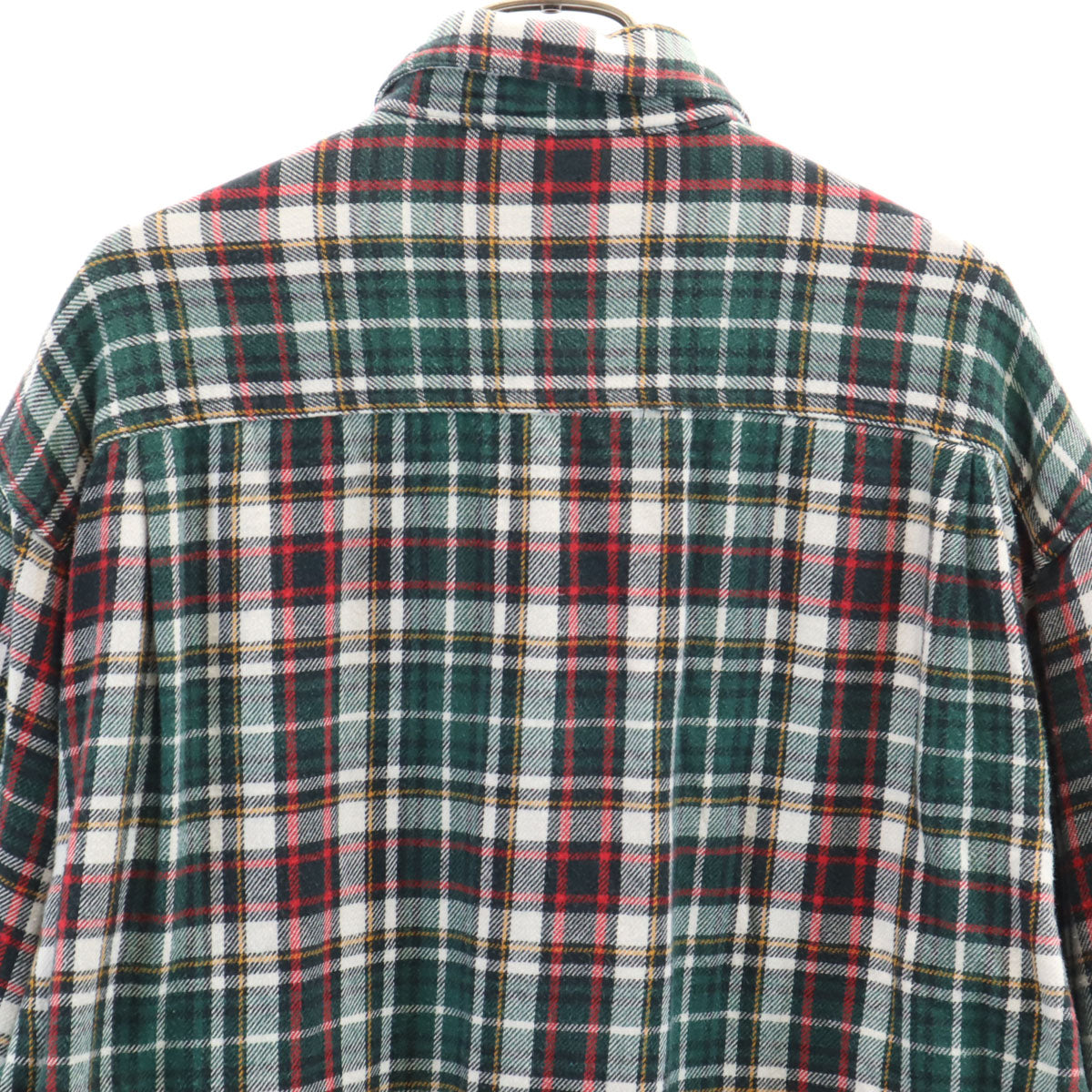 GAP ギャップ 90s オールド チェック柄 長袖 ネルシャツ M 深緑 メンズ