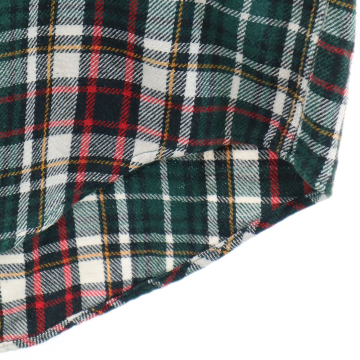 GAP ギャップ 90s オールド チェック柄 長袖 ネルシャツ M 深緑 メンズ
