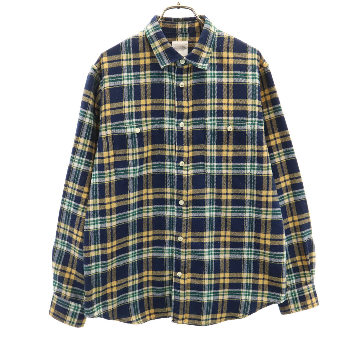 THE NORTH FACE ノースフェイス チェック柄 長袖 ネルシャツ M ネイビー NR61508 アウトドア メンズ