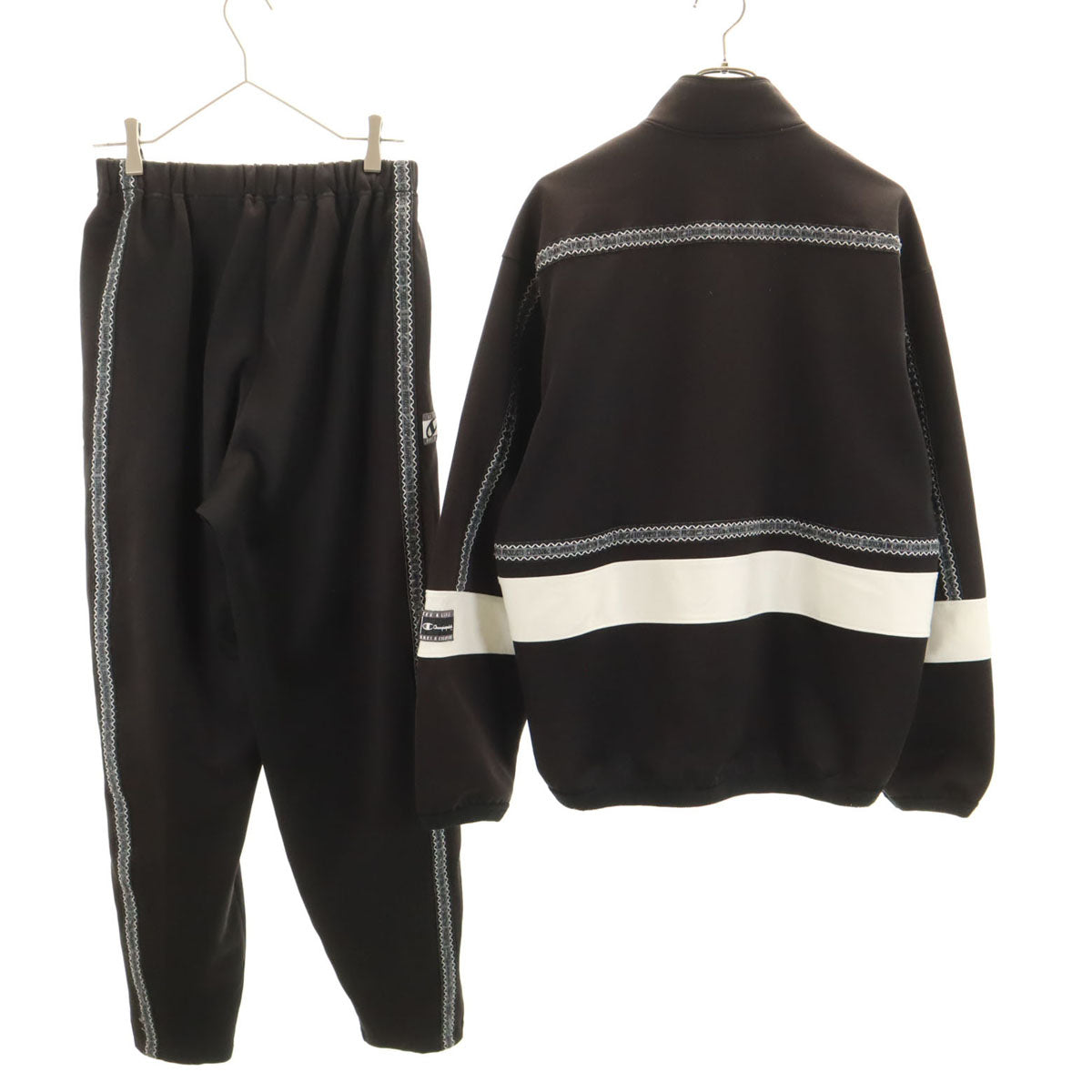 Champion チャンピオン 80s 90s オールド トラックジャケット 上下 セットアップ XO ブラック ジャージ ビックサイズ メンズ