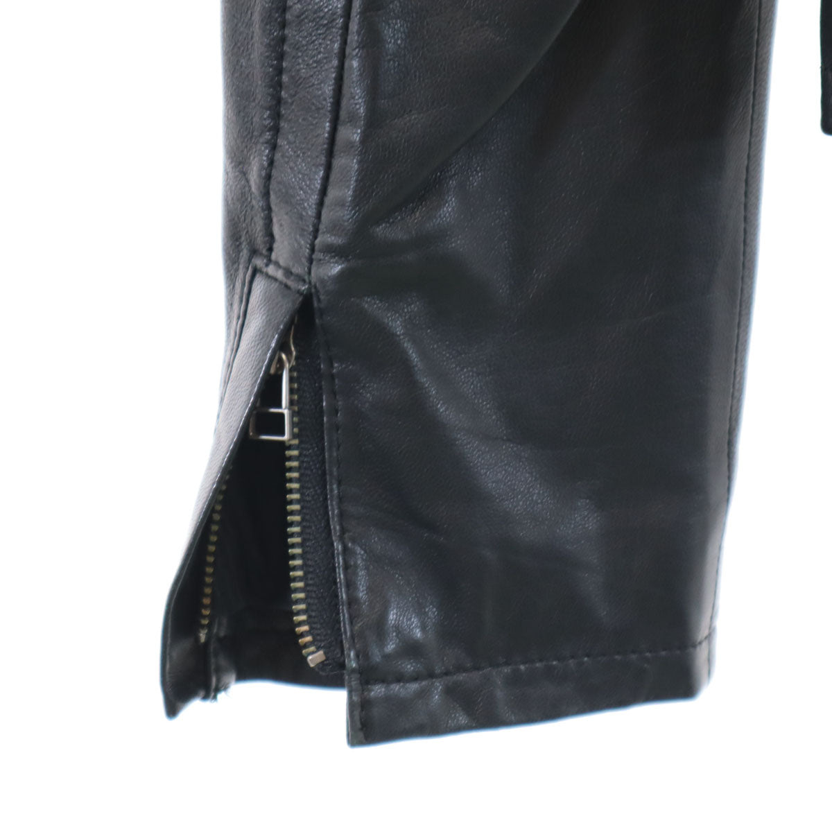 UNITED ARROWS ユナイテッドアローズ 羊革レザー シングルライダースジャケット 38 ブラック レディース