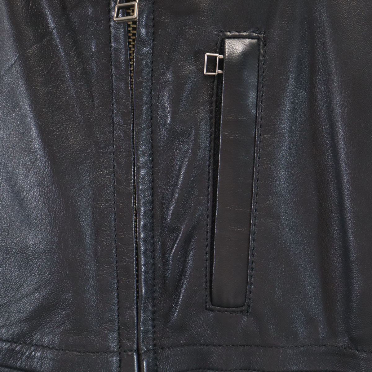 UNITED ARROWS ユナイテッドアローズ 羊革レザー シングルライダースジャケット 38 ブラック レディース