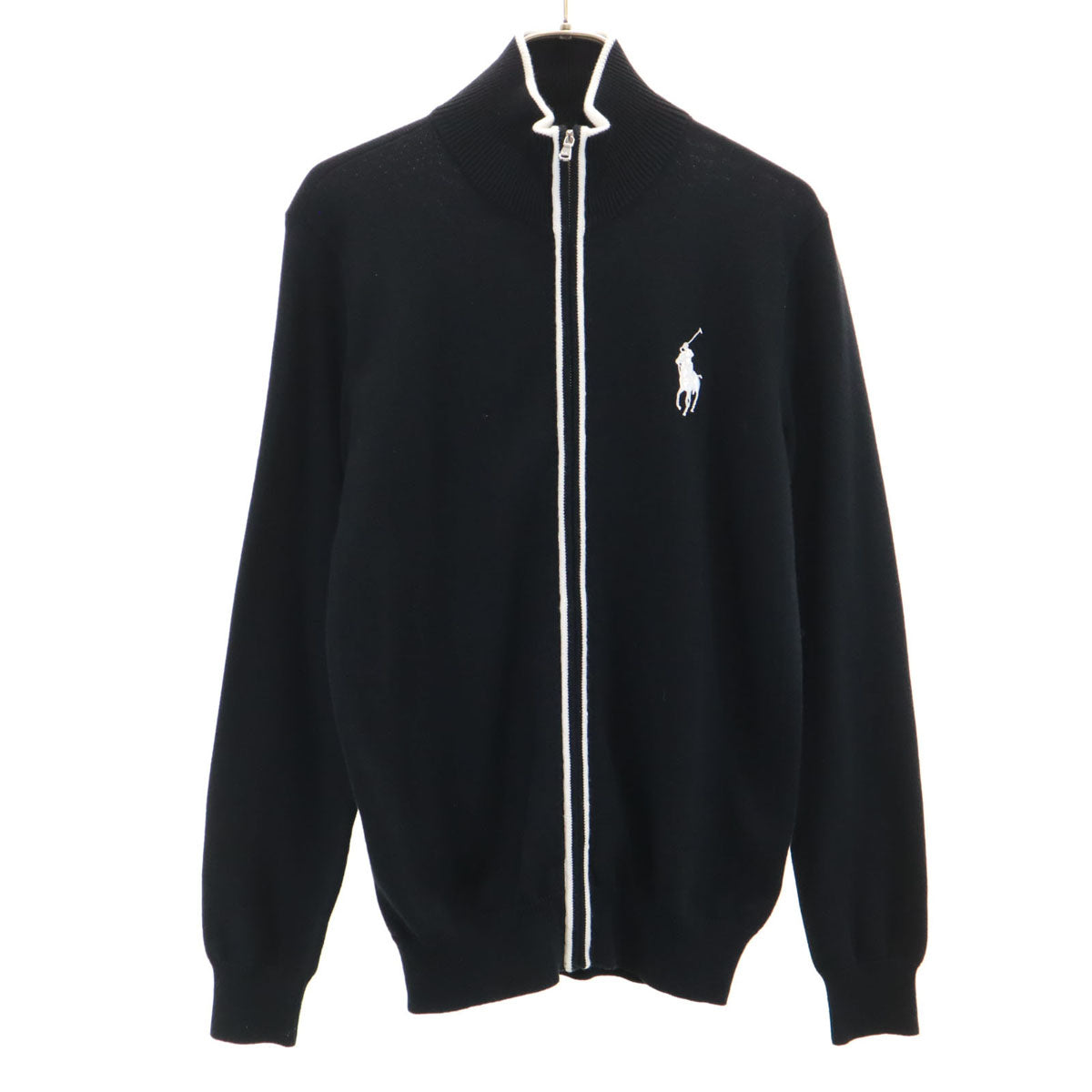 未使用 POLO GOLF RALPH LAUREN ポロゴルフラルフローレン 長袖 ニット ジップジャケット M ブラック メンズ
