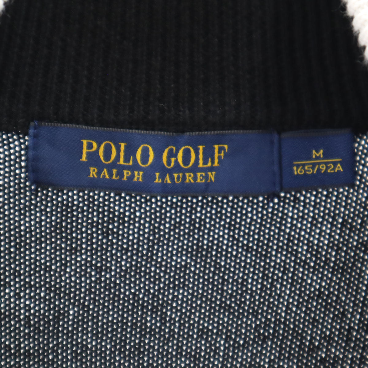 未使用 POLO GOLF RALPH LAUREN ポロゴルフラルフローレン 長袖 ニット ジップジャケット M ブラック メンズ