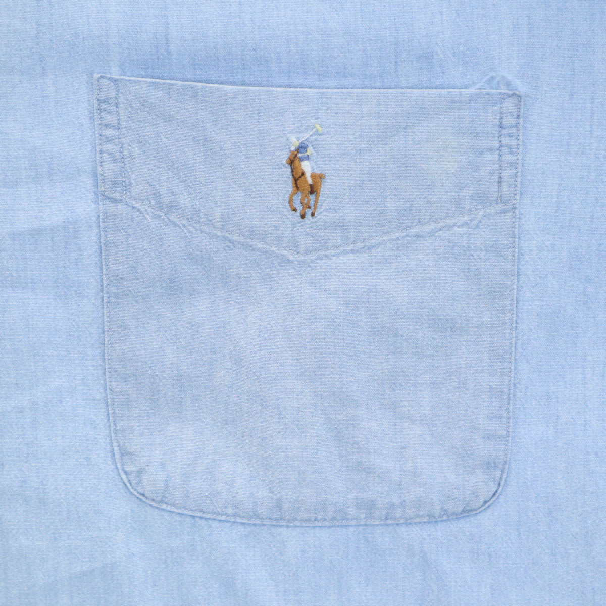 RALPH LAUREN ラルフローレン 90s オールド 長袖 コットンシャツ L ブルー BIG SHIRT メンズ