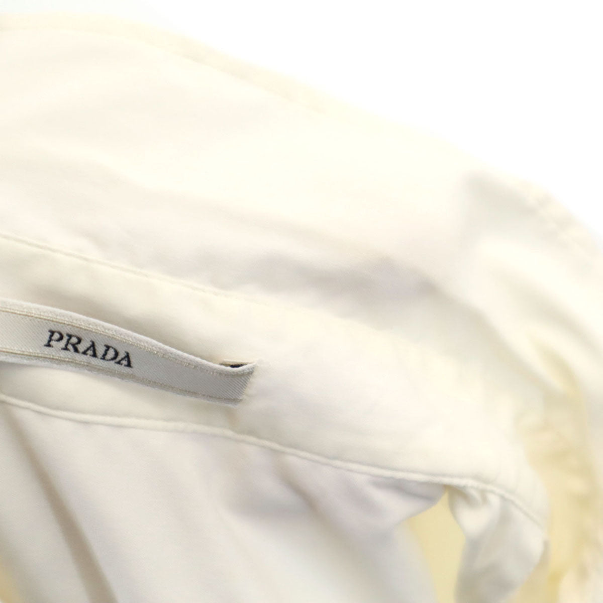 PRADA プラダ 2007年 長袖 カッターシャツ 38 ホワイト レディース