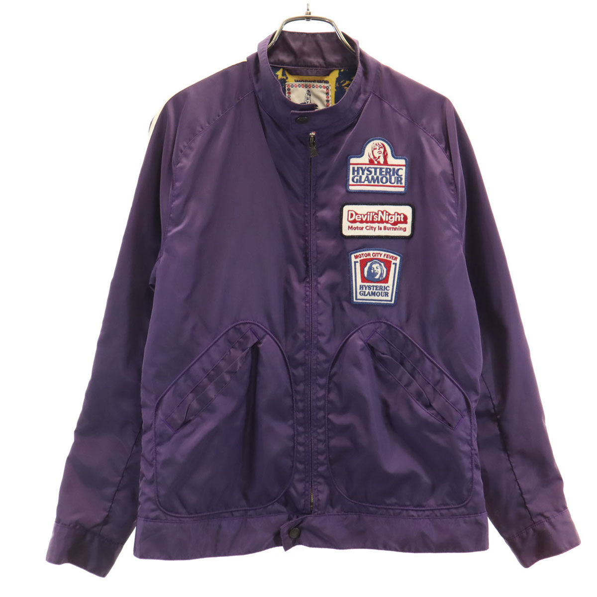 HYSTERIC GLAMOUR ヒステリックグラマー 日本製 シングルライダースジャケット M パープル メンズ